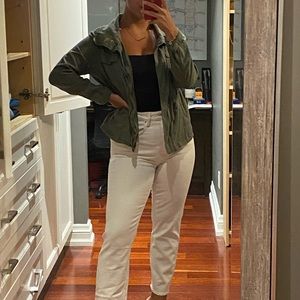 Army green, fall cargo jacket